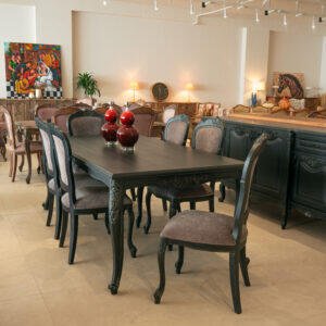 Marmara black model dining and console